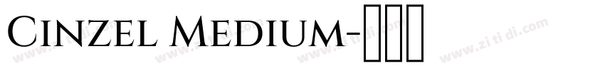 Cinzel Medium字体转换